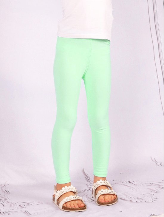 Kids Solid Color Stretchy Legging